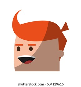 cartoon man head icon image