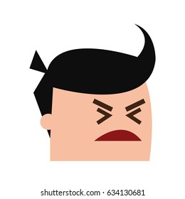 cartoon man head icon image