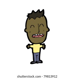 caricaturista con gran cabeza