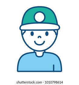 cartoon man icon