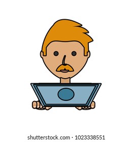 cartoon man icon