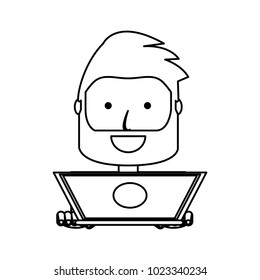 cartoon man icon