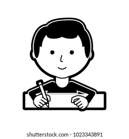 cartoon man icon 