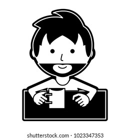 cartoon man icon 