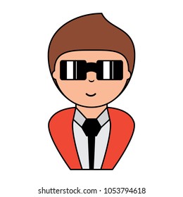 cartoon man icon