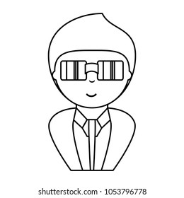 cartoon man icon