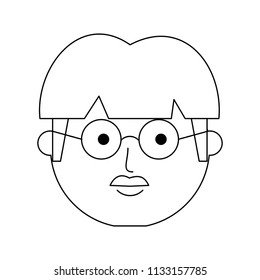 cartoon man icon