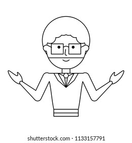 cartoon man icon