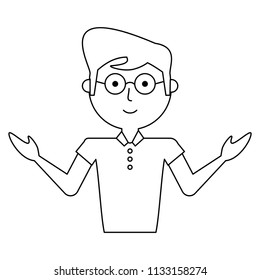 cartoon man icon