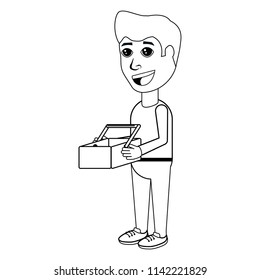 cartoon man icon