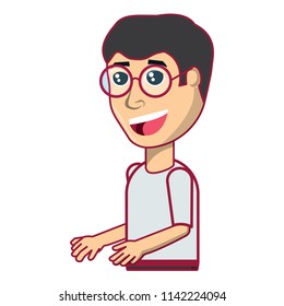 cartoon man icon