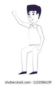 cartoon man icon