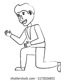 cartoon man icon