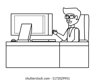 cartoon man icon