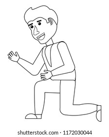 cartoon man icon