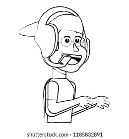 cartoon man icon 