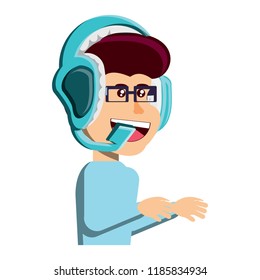 cartoon man icon 