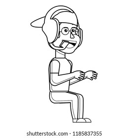 cartoon man icon 