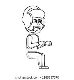 cartoon man icon 