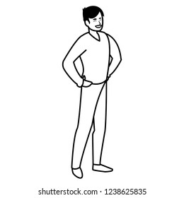 Cartoon man icon