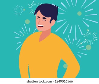 cartoon man icon