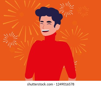 cartoon man icon