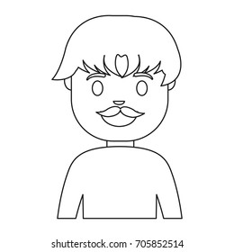 cartoon man icon