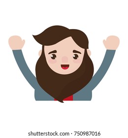 cartoon man icon
