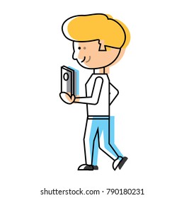 cartoon man icon