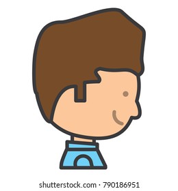 cartoon man icon
