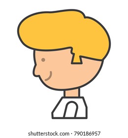 cartoon man icon