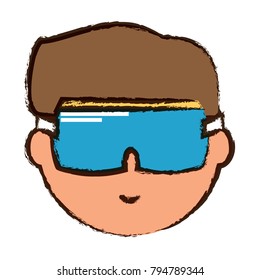 cartoon man icon