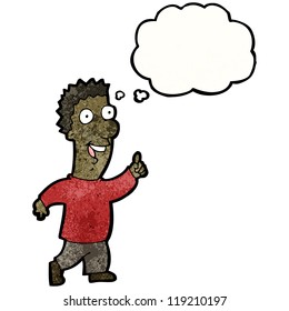 cartoon man with idea