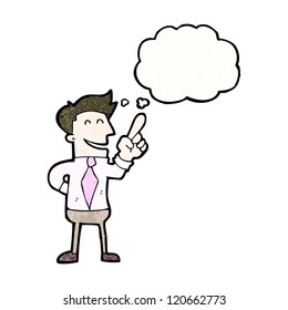 cartoon man with idea
