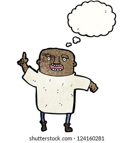 Cartoon-Mann mit Idee