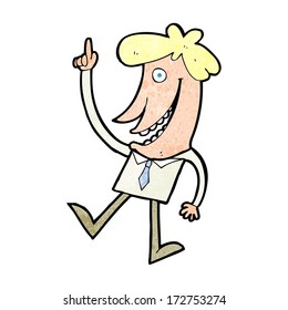 cartoon man with idea