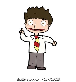caricaturista con idea