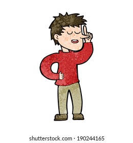 homem de desenho animado com ideia