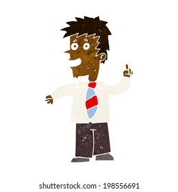 caricaturista con idea
