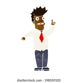 caricaturista con idea