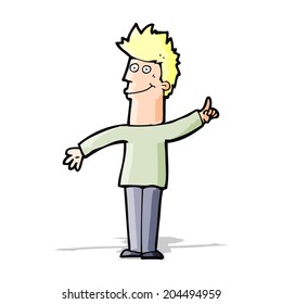 Cartoon-Mann mit Idee