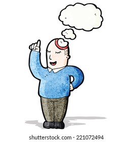cartoon man with idea
