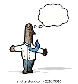 cartoon man with idea