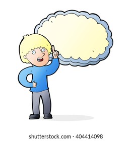 Cartoon-Mann mit Idee