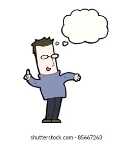 cartoon man with idea