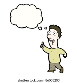 cartoon man with idea