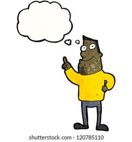 cartoon man with idea bubble