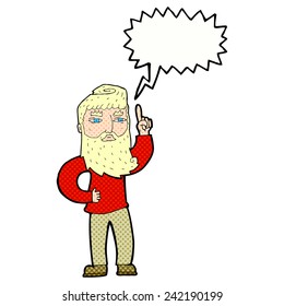 cartoon man with idea with speech bubble