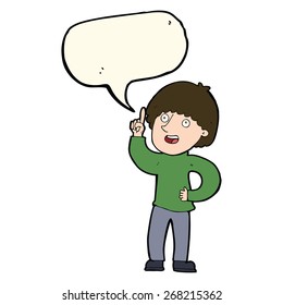 cartoon man with idea with speech bubble