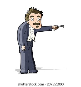 cartoon man with key